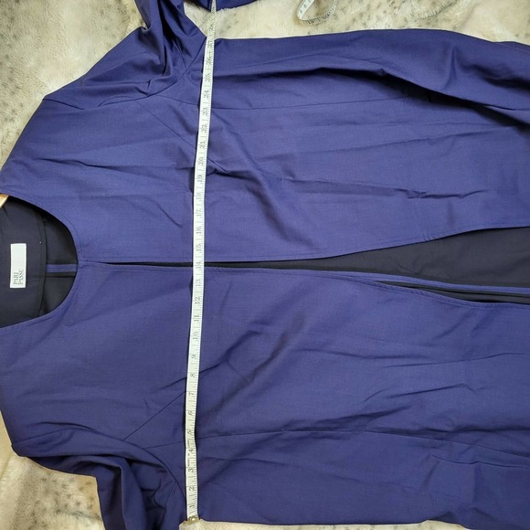Pari Passu Wool Blend Side Split Jacket Fit D: "Modified Hour Glass" Navy - Picture 6 of 14